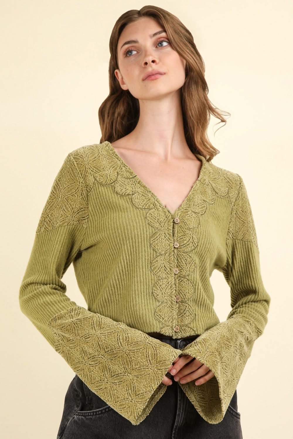 Very J lace detail crop top - Love Salve